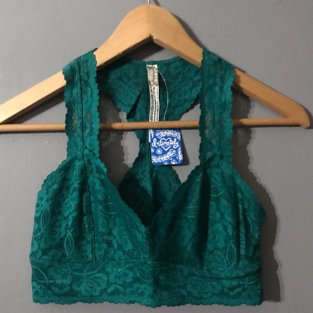 New Free People Galloon Lace Racerback Bralette - Picture 2 of 5